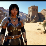 **

A new Black Desert Online player character (customize to your liking - class, appearance, etc.) standing in a beginner zone. The character is surrounded by quest markers and UI elements related to accepting and completing quests. Focus is on the character looking slightly overwhelmed but determined to begin their adventure.

**